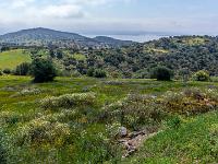 Fernblick über Hügel zum Alquera Stausee
